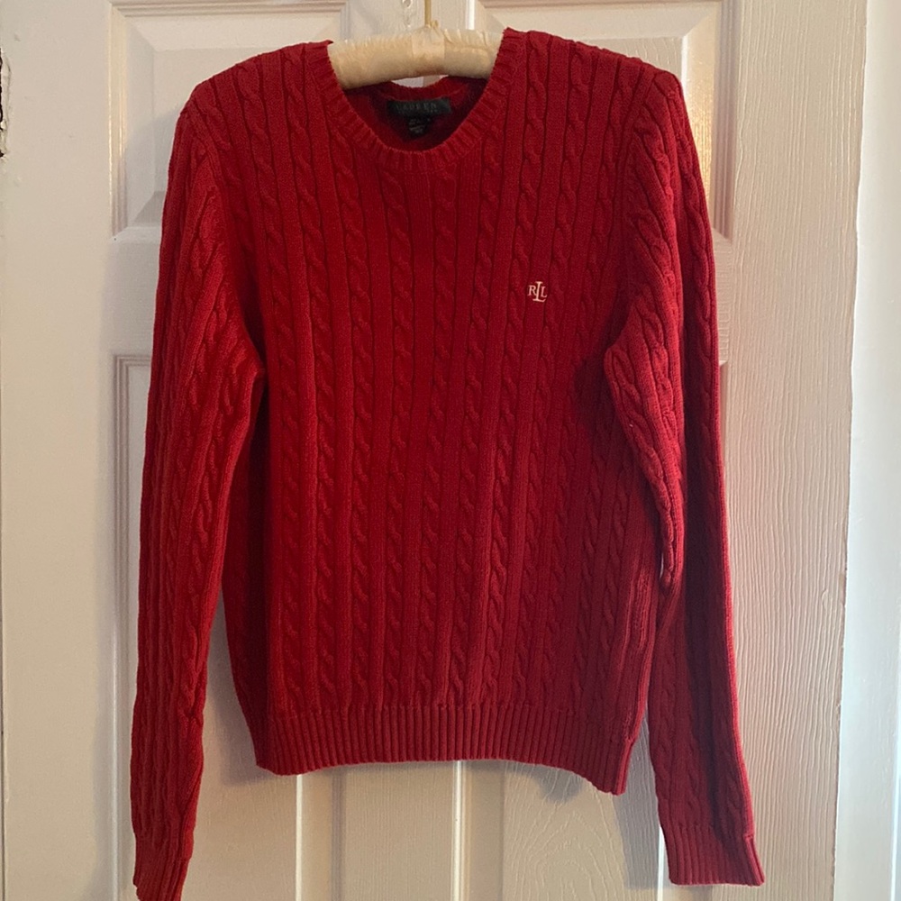 Red Crew Neck Ralph Lauren Sweater